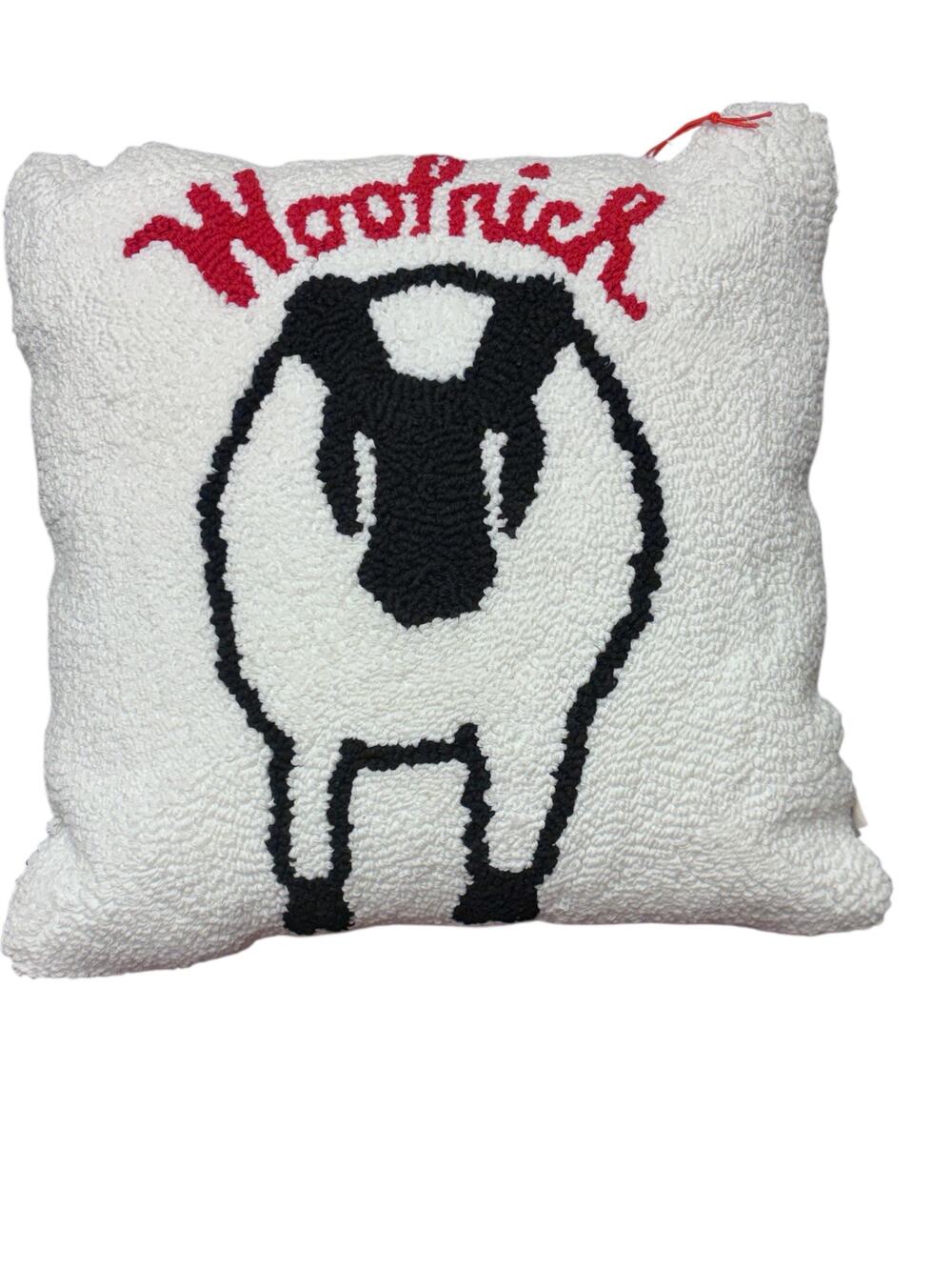 Woolrich Hooked Throw Pillow Woolrich Sheep 14x14 Cabin Lodge